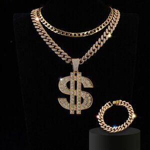 Jewelry set fashion personality dollar symbol necklace jewelry